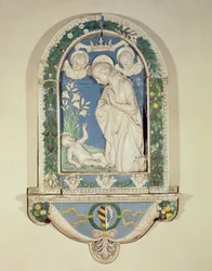 Madonna mit Kind (polychrome Terrakotta)